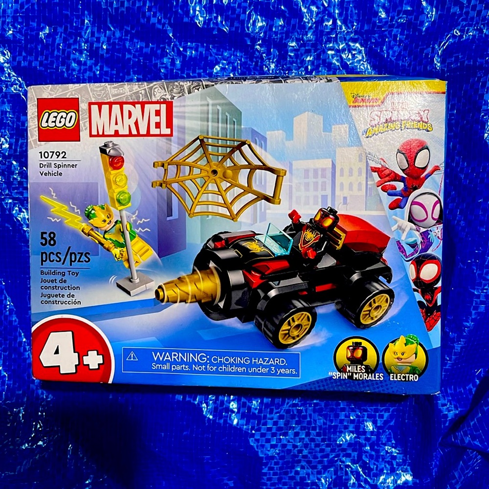 Lego Team Spidey Drill Spinner Vehicle Set 10792. 4 Plus years